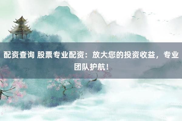 配资查询 股票专业配资：放大您的投资收益，专业团队护航！