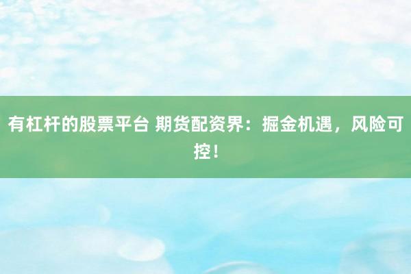 有杠杆的股票平台 期货配资界：掘金机遇，风险可控！