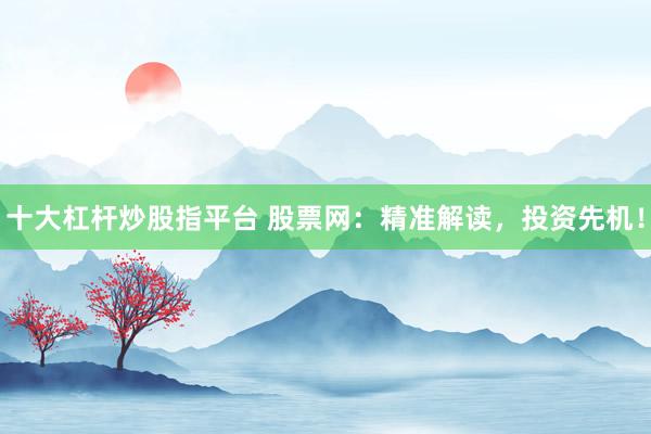 十大杠杆炒股指平台 股票网:精准解读,投资先机!