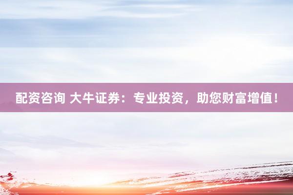 配资咨询 大牛证券：专业投资，助您财富增值！