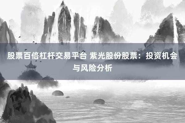 股票百倍杠杆交易平台 紫光股份股票：投资机会与风险分析